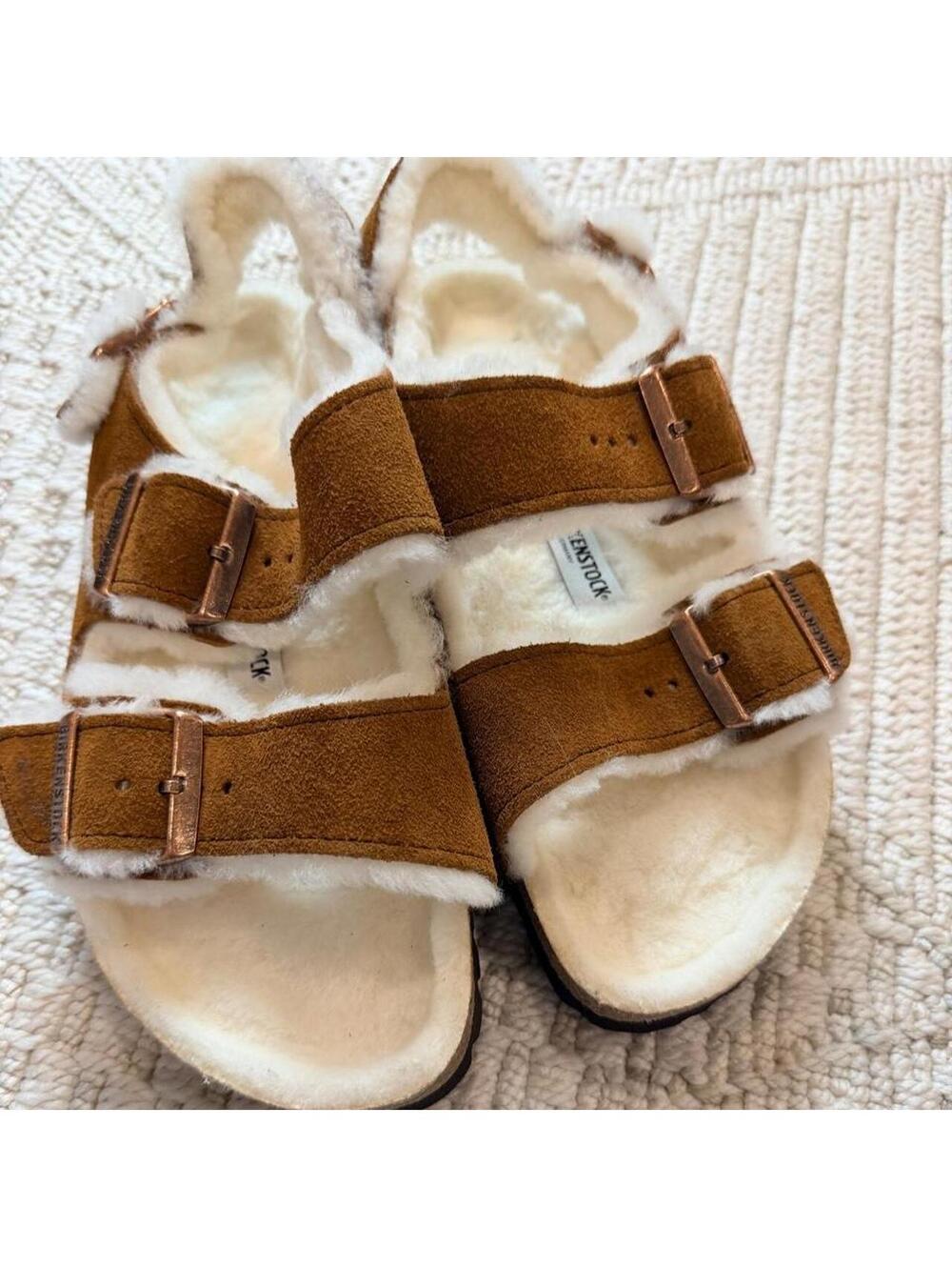 Birkenstock Milano Shearling Sandals - Picture 6 of 11